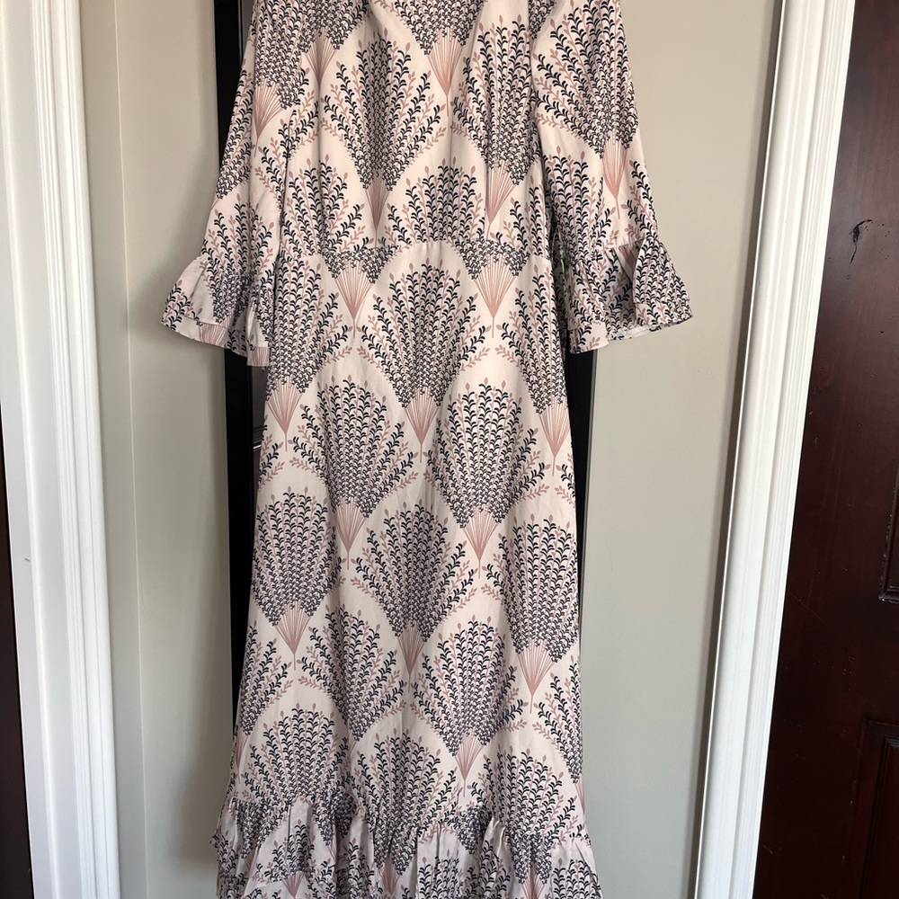 Yakira Bella Judy Dress-Black/Ivory Fan Pattern NWT